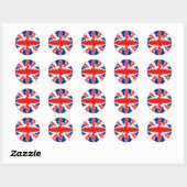 Sticker Rond Drapeau Gnarly BRITANNIQUE (Feuille)