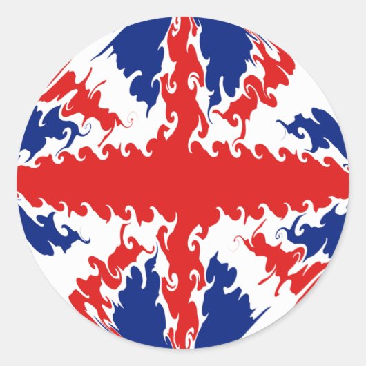 Sticker Rond Drapeau Gnarly BRITANNIQUE (Devant)