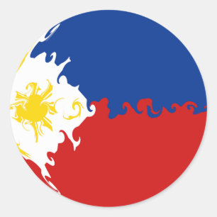 Sticker Rond Drapeau Gnarly de Philippines