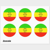 Sticker Rond drapeau, GodWillSurf (Feuille)