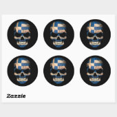 Sticker Rond Drapeau grec personnalisable (Feuille)