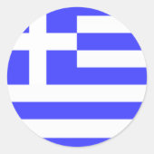 Sticker Rond Drapeau grec total (Devant)