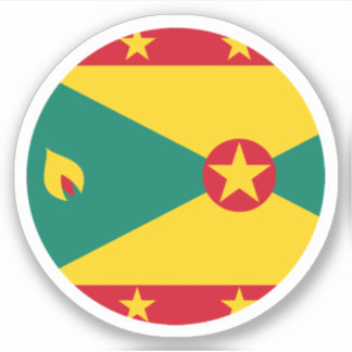 Sticker rond Drapeau Grenade