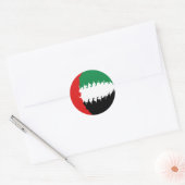 Sticker Rond Drapeau gris des Émirats arabes unis (Enveloppe)