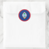 Sticker Rond Drapeau Guam (Sac)