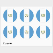 Sticker Rond Drapeau guatémaltèque, Drapeau du Guatemala (Feuille)