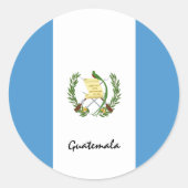 Sticker Rond Drapeau guatémaltèque patriotes / sports (Devant)
