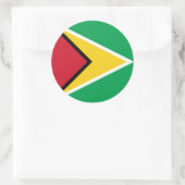 Sticker Rond Drapeau Guyana (Sac)