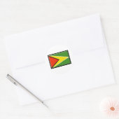 Sticker Rond Drapeau Guyana (Enveloppe)