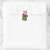 Sticker Rond Drapeau gynosexuel Gander Pride Lgbtq Axolotl Pile (Sac)