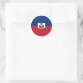 Sticker Rond Drapeau Haïti (Sac)