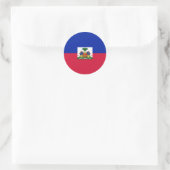 Sticker Rond Drapeau Haïti (Haïti) (Sac)