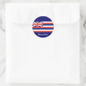 Sticker Rond Drapeau hawaïen (Sac)
