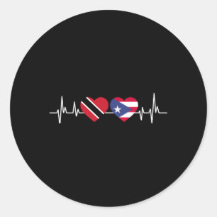 Sticker Rond Drapeau Hebeat Porto Rico Trinité-Et-Tobago