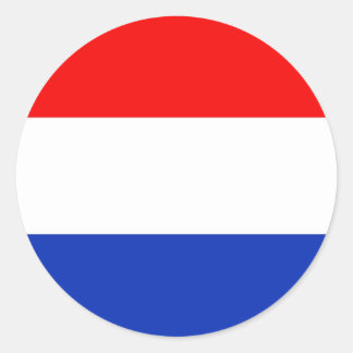 Sticker Rond Drapeau hollandais