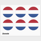 Sticker Rond Drapeau hollandais, Drapeau de Pays-Bas (Feuille)