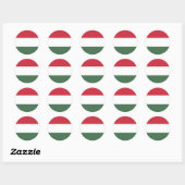 Sticker Rond Drapeau Hongrie (Feuille)