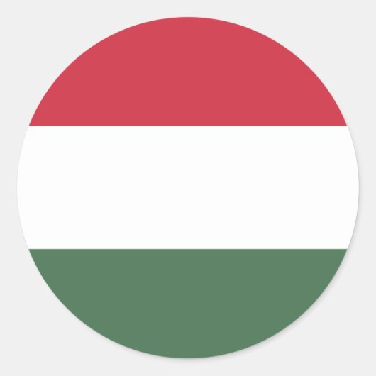 Sticker Rond Drapeau Hongrie (Devant)