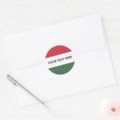 Sticker Rond Drapeau Hongrie tricolore (Enveloppe)
