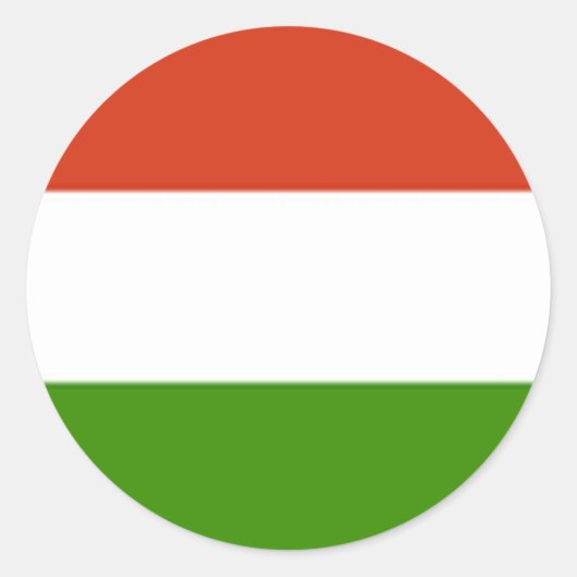 Sticker Rond Drapeau hongrois (Devant)