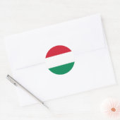 Sticker Rond Drapeau hongrois (Enveloppe)