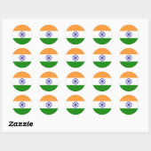 Sticker Rond Drapeau Inde (Feuille)