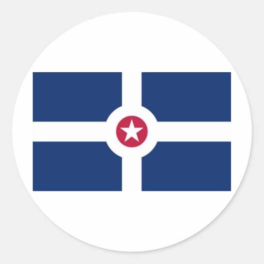 Sticker Rond drapeau indianapolis (Devant)