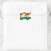 Sticker Rond Drapeau indien (Sac)