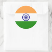 Sticker Rond Drapeau indien (Sac)