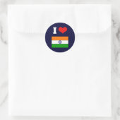 Sticker Rond Drapeau indien (Sac)