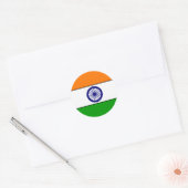 Sticker Rond Drapeau indien T-shirts et cadeaux (Enveloppe)