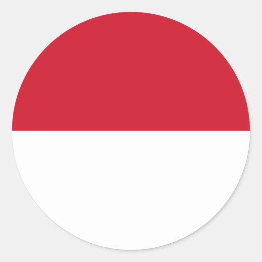 Sticker Rond Drapeau Indonésie (Devant)