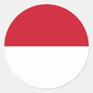 Sticker Rond Drapeau indonésien
