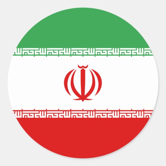 Sticker Rond Drapeau Iran (Devant)