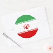 Sticker Rond Drapeau Iran (Enveloppe)