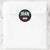 Sticker Rond Drapeau Iran (Sac)