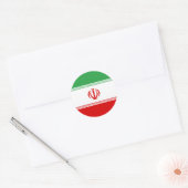 Sticker Rond Drapeau Iran (Iran) (Enveloppe)