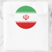 Sticker Rond Drapeau iranien, Drapeau iranien (Sac)