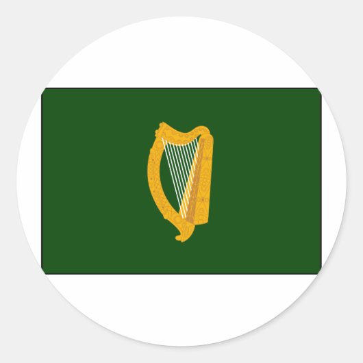 Sticker Rond Drapeau irlandais (Devant)