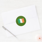 Sticker Rond Drapeau irlandais (Enveloppe)