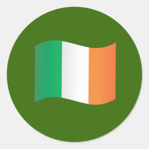 Sticker Rond Drapeau irlandais