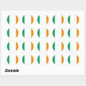 Sticker Rond drapeau irlandais (Feuille)