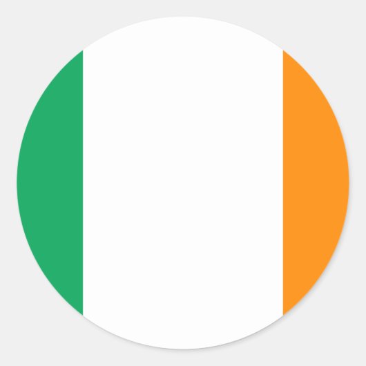 Sticker Rond drapeau irlandais (Devant)