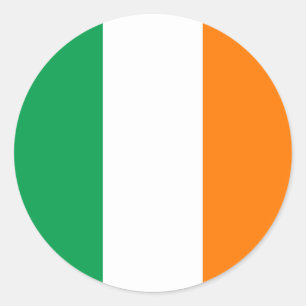 Sticker Rond Drapeau irlandais