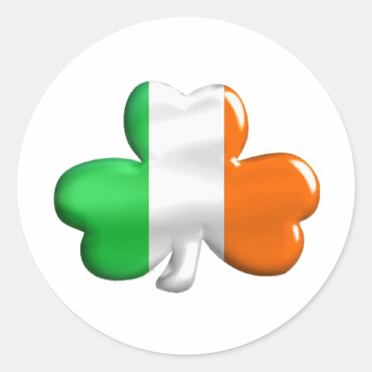 Sticker Rond Drapeau irlandais (Devant)