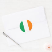 Sticker Rond Drapeau irlandais (Enveloppe)