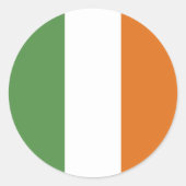 Sticker Rond Drapeau irlandais (Devant)