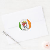 Sticker Rond Drapeau irlandais DeBryan (Enveloppe)