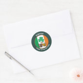 Sticker Rond Drapeau irlandais Jour de la Saint Patrick (Enveloppe)