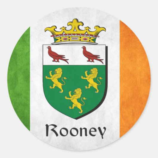 Sticker Rond Drapeau irlandais Rooney (Devant)